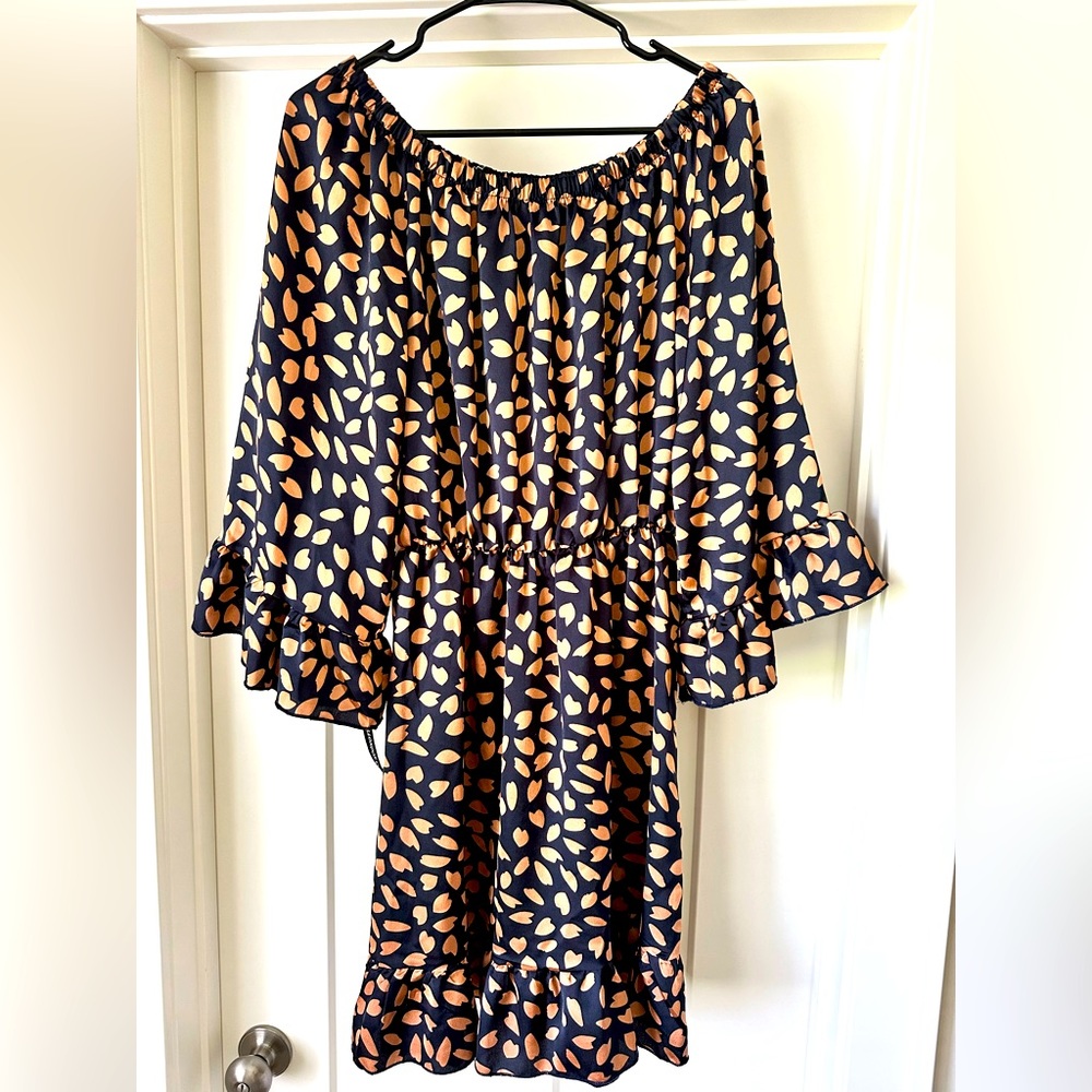 Club London dress in navy and gold. Never worn!